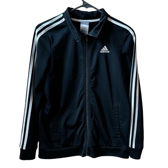 Unisex Black ADIDAS Jacket Size  14/16 - Picture 1 of 4